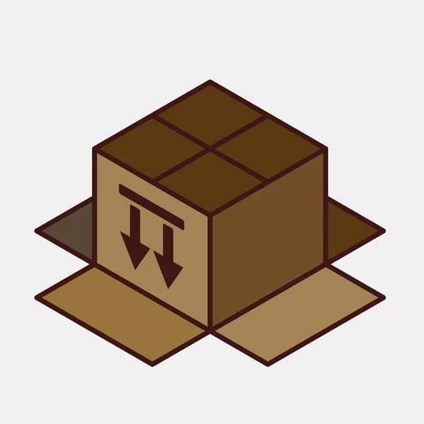 Diseño de caja de entrega . — Vector de stock