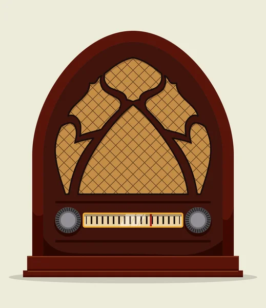 Radio diseño vintage . — Vector de stock