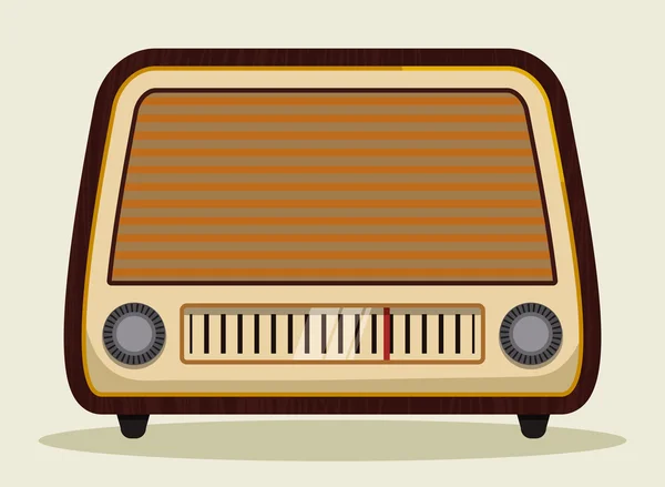 Radio diseño vintage . — Vector de stock