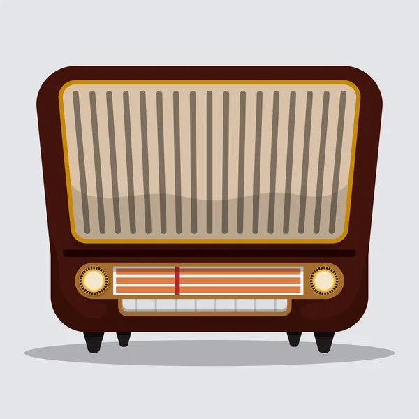 Design vintage rádio . —  Vetores de Stock