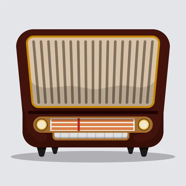 Radio diseño vintage . — Vector de stock