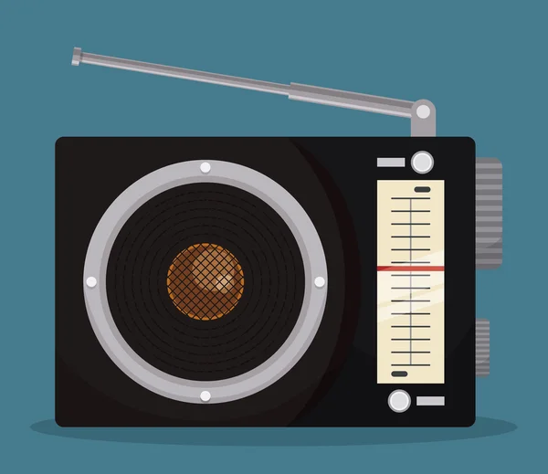 Vintage design rádio. — Stockový vektor