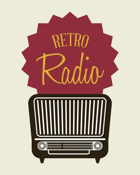 Radio vintage  design. — Stock Vector