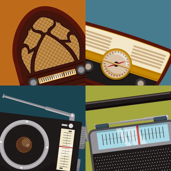 Radio vintage design. — Stock vektor