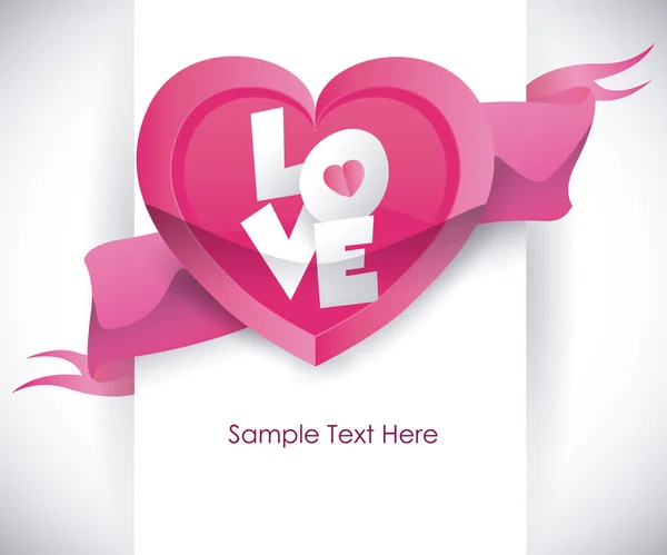 Design della carta d'amore. — Vettoriale Stock