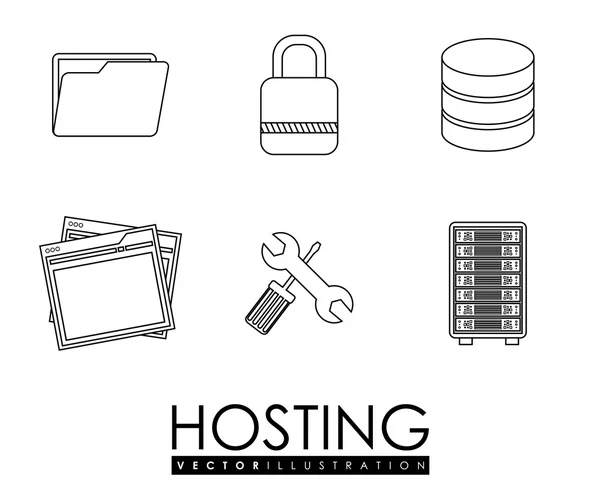 Hosting-Design. — Stockvektor