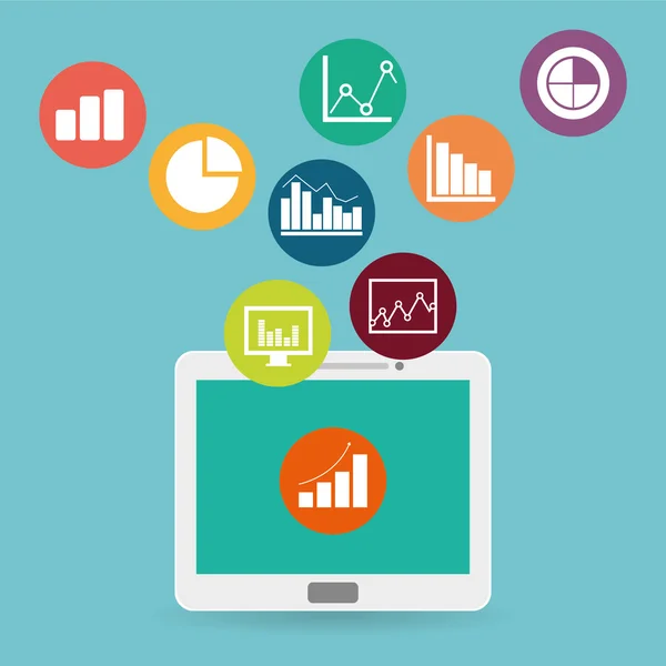 Gestaltung der Unternehmensstatistik. — Stockvektor