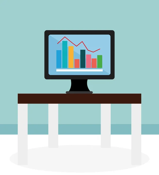 Gestaltung der Unternehmensstatistik. — Stockvektor