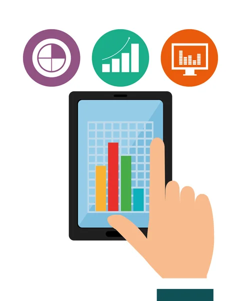 Gestaltung der Unternehmensstatistik. — Stockvektor