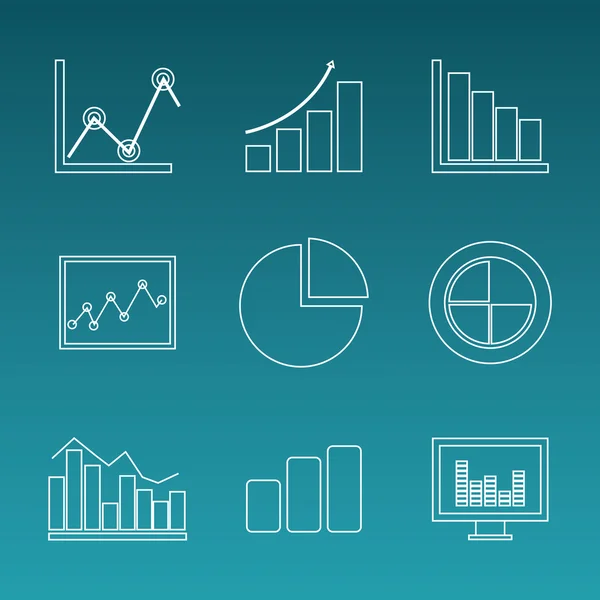 Gestaltung der Unternehmensstatistik. — Stockvektor