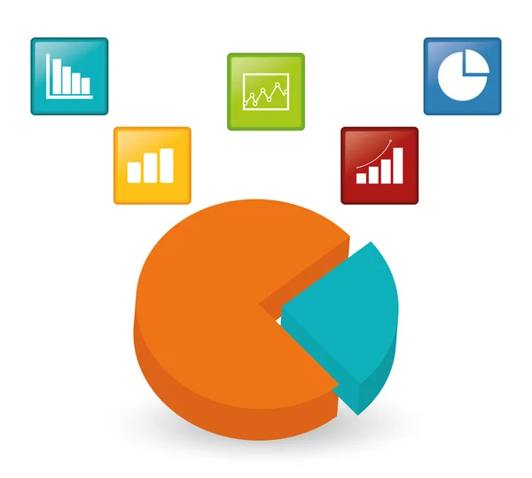 Gestaltung der Unternehmensstatistik. — Stockvektor