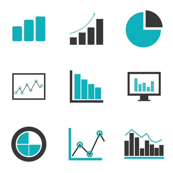 Gestaltung der Unternehmensstatistik. — Stockvektor