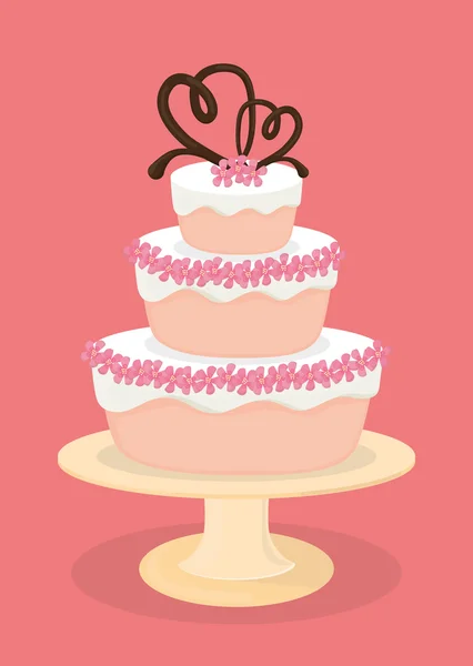 Desszert a Cake-tervező. — Stock Vector