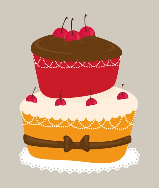 Dessert cake design. — Stock Vector