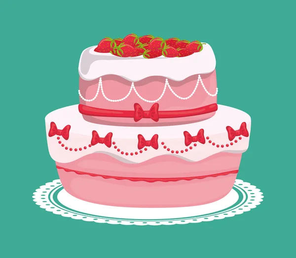 Desszert a Cake-tervező. — Stock Vector