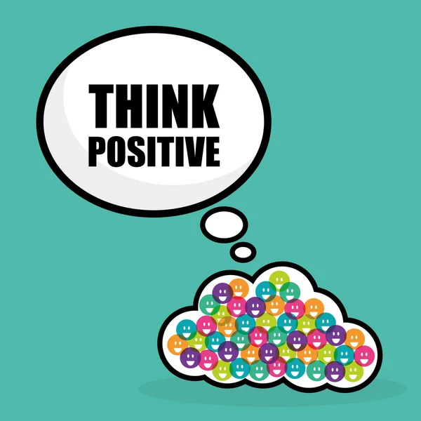 Think positive design. — Stock Vector