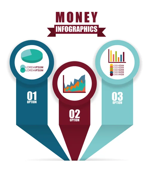Geld Infografik Design. — Stockvektor