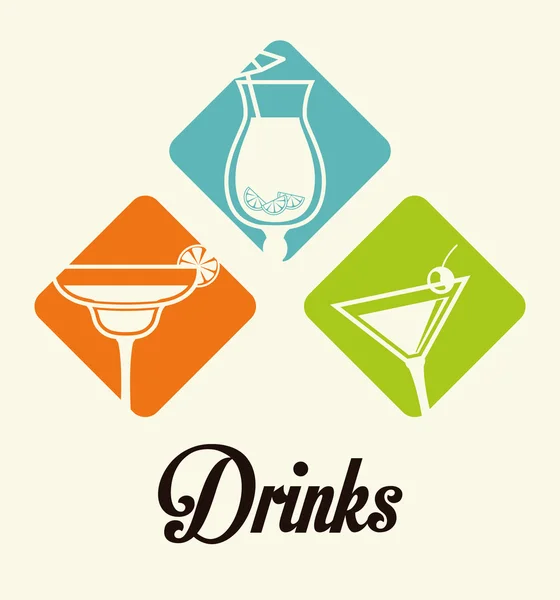 Bebidas design digital . — Vetor de Stock
