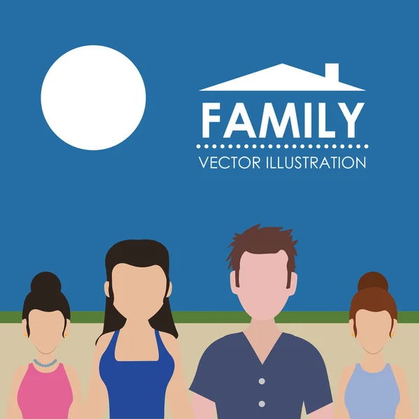 Семейный дизайн — стоковый вектор