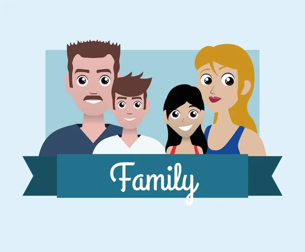 Conception familiale — Image vectorielle