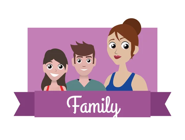 Conception familiale — Image vectorielle