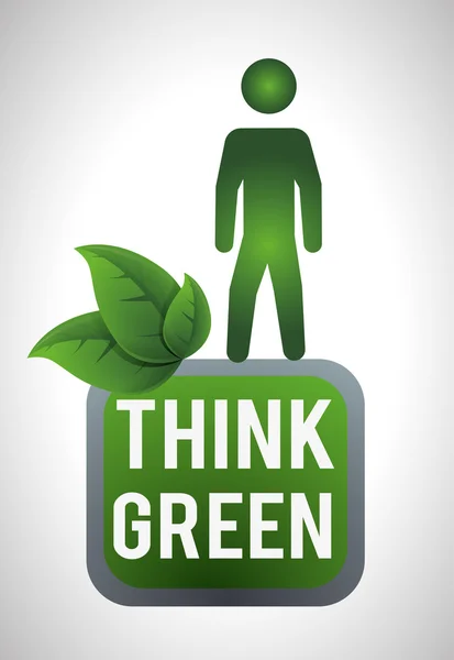 Pensar design verde — Vetor de Stock