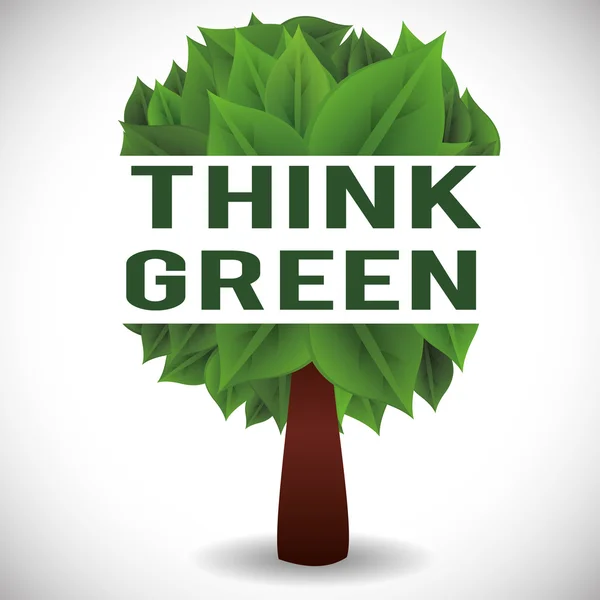 Pensar design verde —  Vetores de Stock