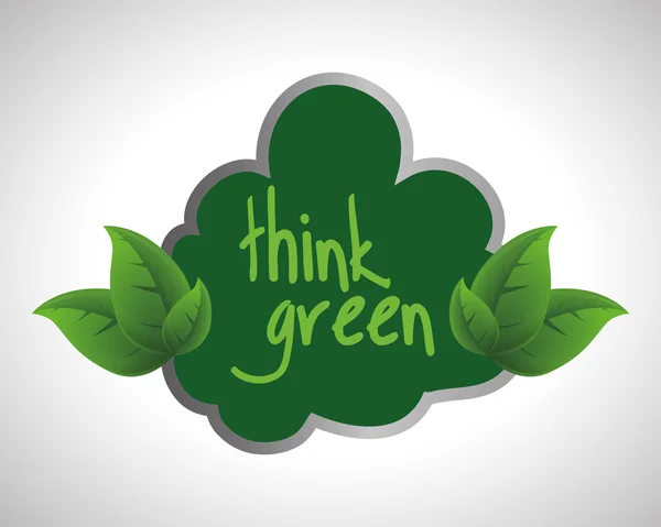 Denk groen ontwerp — Stockvector