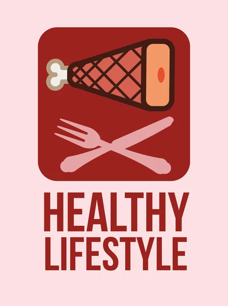 Diseño de estilo de vida saludable — Vector de stock