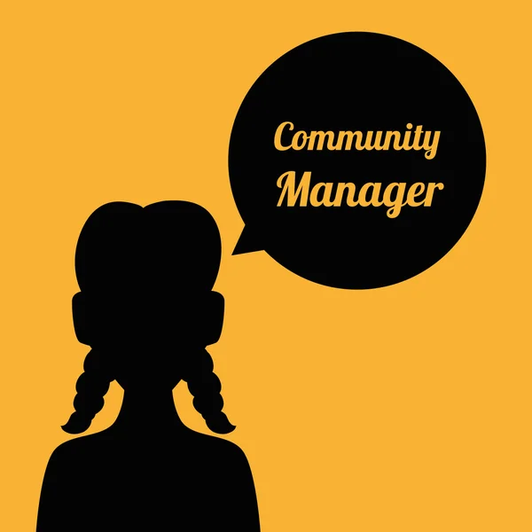 Diseño del Community Manager — Vector de stock