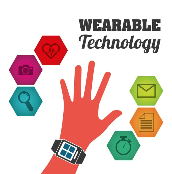 Design de tecnologia wearable — Vetor de Stock