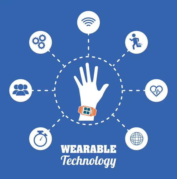 Design de tecnologia wearable — Vetor de Stock