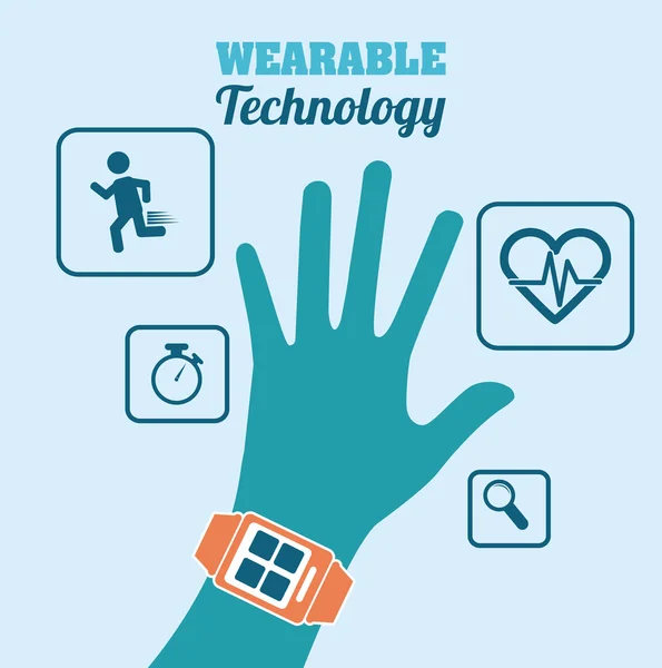 Design de tecnologia wearable — Vetor de Stock