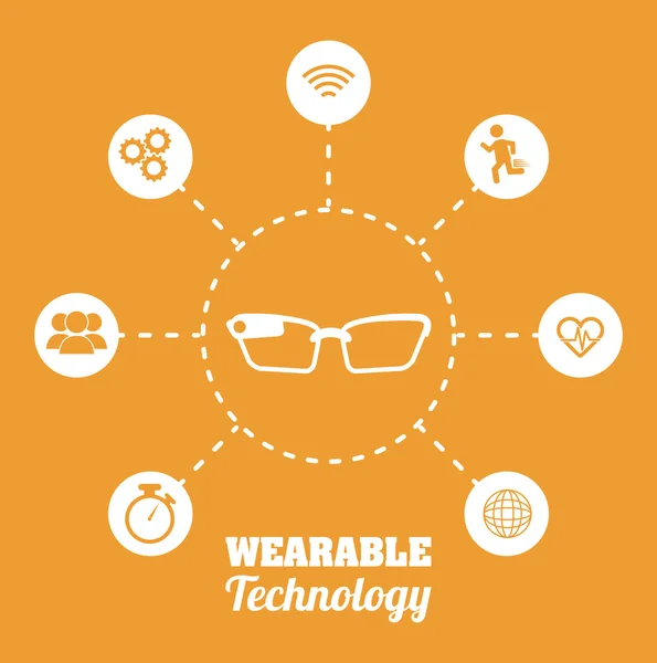 Design de tecnologia wearable — Vetor de Stock