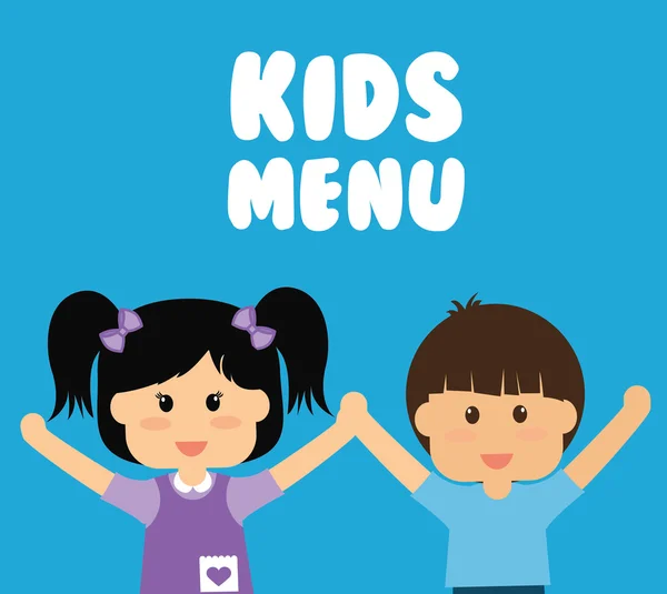 Menu enfants design — Image vectorielle