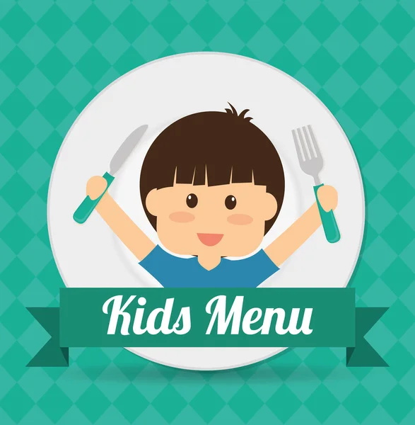 Menu enfants design — Image vectorielle