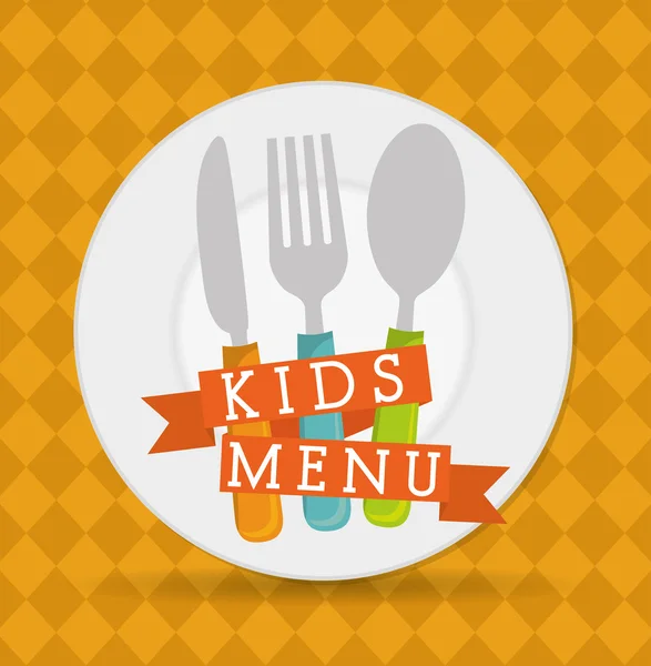 Menu enfants design — Image vectorielle