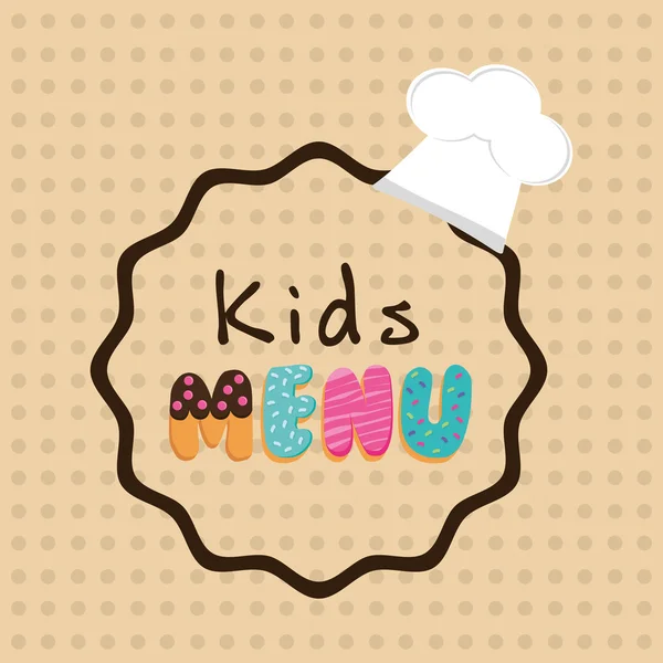 Kinderen menu ontwerp — Stockvector