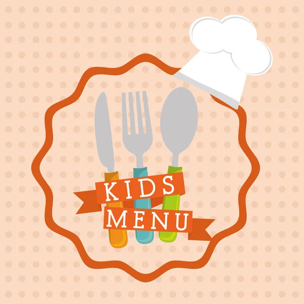 Menu enfants design — Image vectorielle