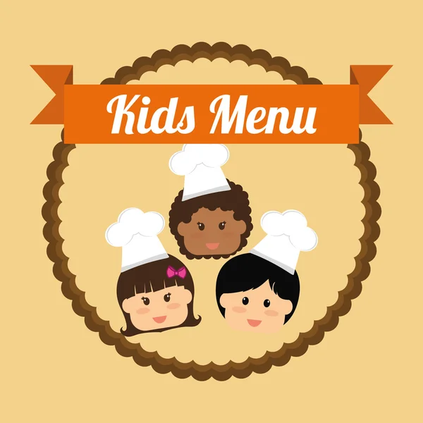 Design de menu crianças — Vetor de Stock