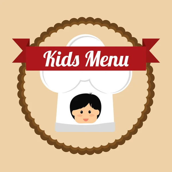 Menu enfants design — Image vectorielle