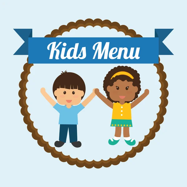 Kinderen menu ontwerp — Stockvector