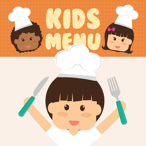 Gyerekek menü design — Stock Vector