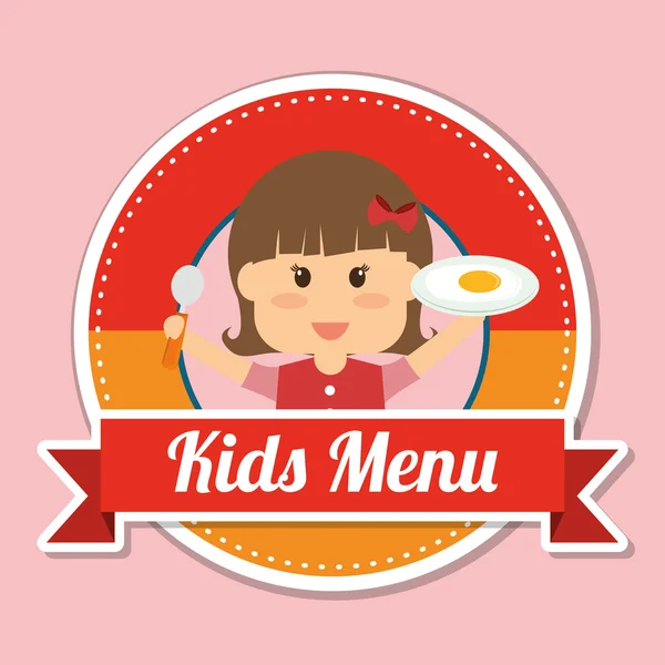 Kids Menu design — Stock Vector