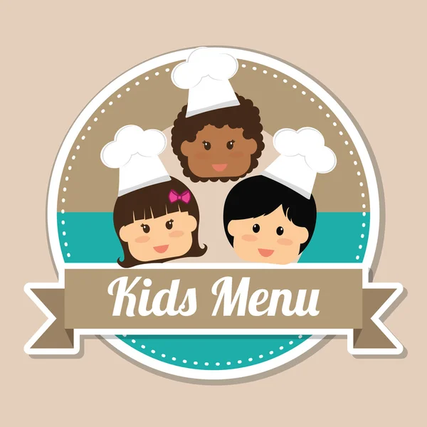 Menu enfants design — Image vectorielle