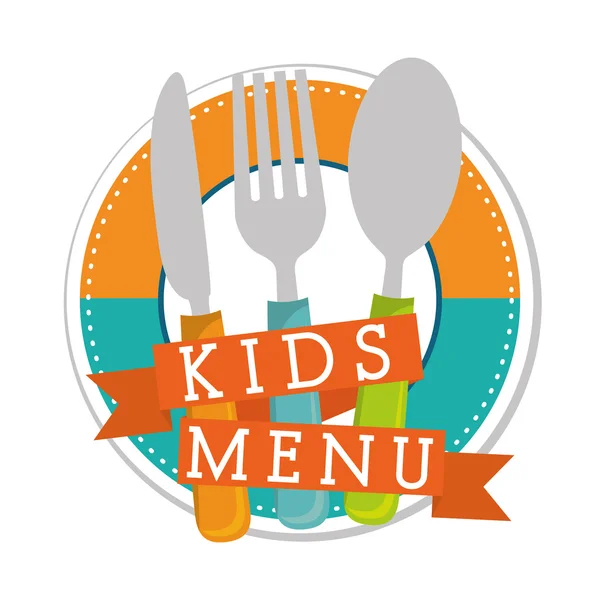 Menu enfants design — Image vectorielle