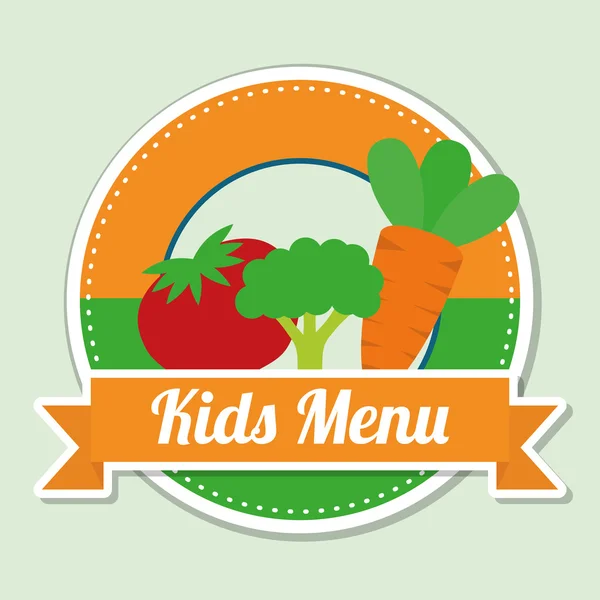 Menu enfants design — Image vectorielle