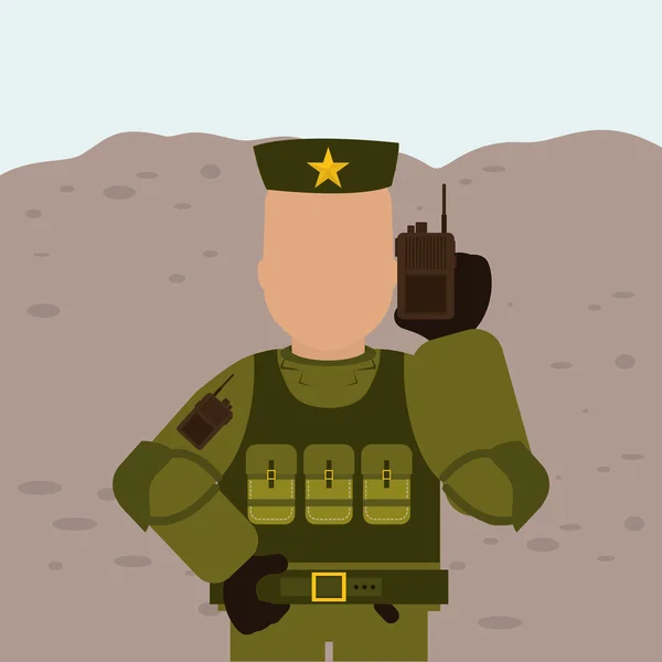 Diseño de Fuerzas Armadas Militares — Vector de stock