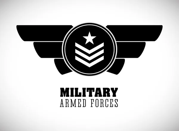 Militaire strijdkrachten ontwerp — Stockvector