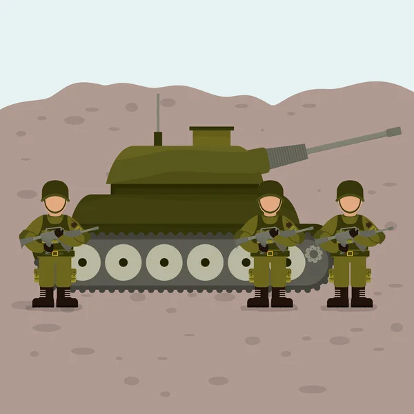 Conception des forces armées militaires — Image vectorielle